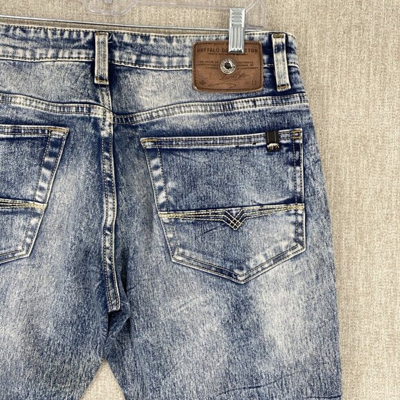 Buffalo David Jeans 32X32 Super Max-X Skinny Slim Denim Stretch Stone Wash - Picture 9 of 16